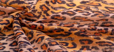 Leopar desenli ipek kahverengi kumaş. Leopar desenli açık ipek senin tasarımına mükemmel uyacak, modaya uygun ve kaba değil! Doku, arkaplan, desen