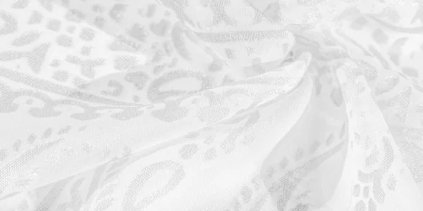 Textura Padrão Coleção Tecido Seda Cachecol Feminino Pastel Branco Lavanda — Fotografia de Stock