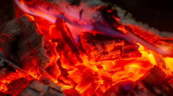 Fuego Chimenea Hay Algo Muy Romántico Fuego Verdad Pero Por — Foto de Stock