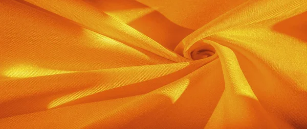Лимонно Желтая Шелковая Ткань Гладкая Атласная Ткань Текстура Фон Шаблон — стоковое фото