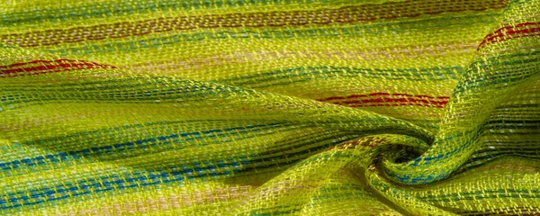 Abryczny Jasnozielony Kolor Paskami Czerwono Niebiesko Żółtych Linii Bardzo Lekka — Zdjęcie stockowe