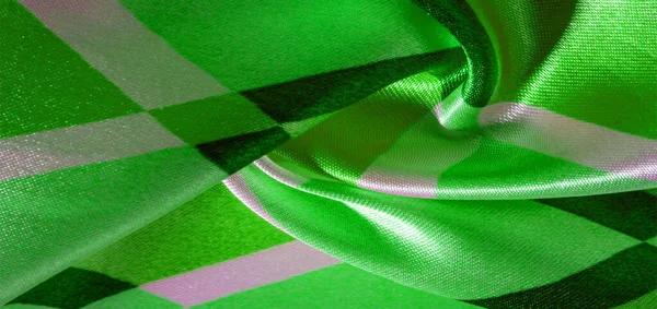 초록색으로 기하학적 도형을 섬유입니다 기하학적 — 스톡 사진