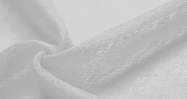 Шовкова Тканина Білого Кольору Гладкий Елегантний Білий Шовк Весільний Фон — стокове фото