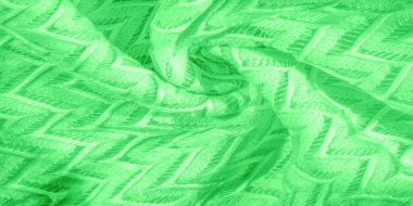 Yeşil kumaş, çok katmanlı ipek dantel, birinci sınıf kış örgü şalı. Desen, arkaplan, desen, ipek