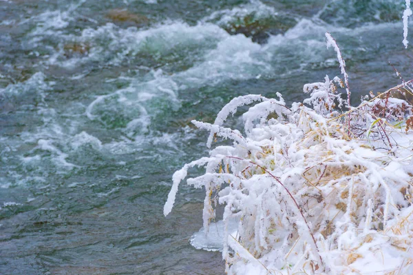 Río Congela Invierno Invierno Río Convierte Verdadero País Las Maravillas —  Fotos de Stock