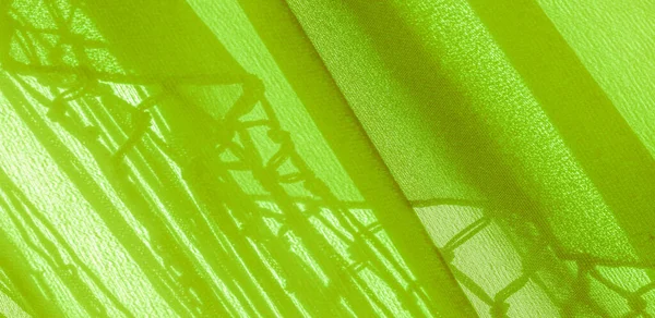 Mantón Seda Verde Con Flecos Borde Tela Este Tipo Común —  Fotos de Stock