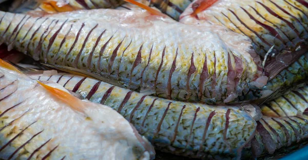 Pescado Está Listo Para Comer Pescado Contiene Proteínas Alta Calidad —  Fotos de Stock