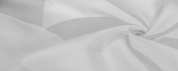 Beyaz Ipek Kumaş Pürüzsüz Saten Kumaş Doku Arkaplan Desen — Stok fotoğraf