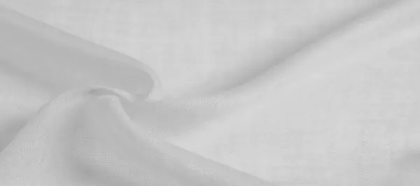 Шовкова Тканина Білого Кольору Гладкий Елегантний Білий Шовк Весільний Фон — стокове фото