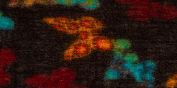 Černá Vlněná Tkanina Krásným Potiskem Motýla Dekor Moderní Textilní Umění — Stock fotografie