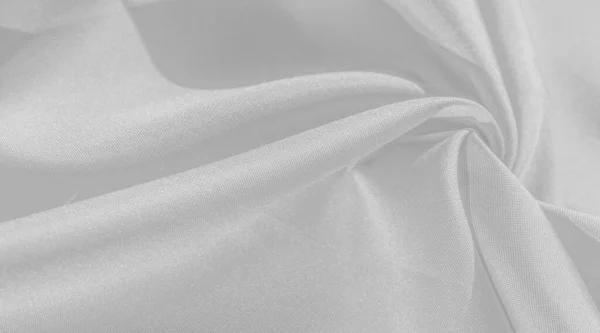 Pek Beyazdır Beyaz Gri Saten Doku Gümüş Kumaş Ipek Panorama — Stok fotoğraf