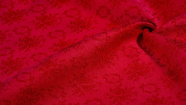 Luxury Red Satin Smooth Fabric Background Celebration Ceremony Event Invitation — Stock Photo, Image