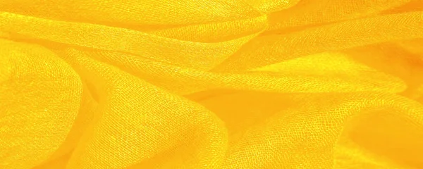 Material Amarillo Brillante Esta Seda Excepcionalmente Suave Suave Con Una — Foto de Stock