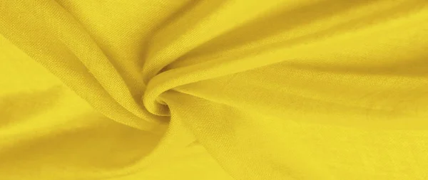Hedvábná Tkanina Žlutá Textura Hustá Abstraktní Hladká Hedvábná Tkanina Krásná — Stock fotografie