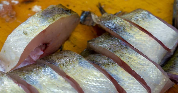 Vis Klaar Eten Vis Bevat Hoogwaardige Eiwitten Andere Essentiële Voedingsstoffen — Stockfoto