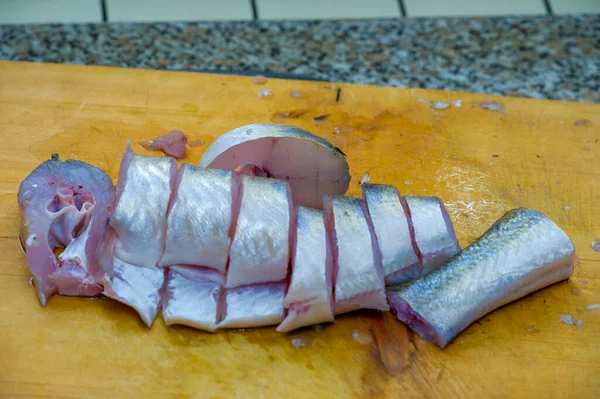 Pescado Está Listo Para Comer Trata Vertebrados Acuáticos Sangre Fría — Foto de Stock