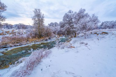 Nehir kışın donar. Yerel nehrimizle geçen kışın en sevdiğim kısmı sislerin süzülüp etraftaki ormanı kaplaması. Yumuşak, gizemli ama huzur verici bir yer yaratıyor..