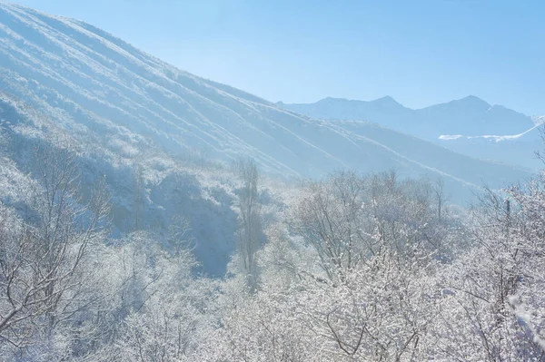 Las Montañas Invierno Donde Puede Disfrutar Del Idilio Invierno Paz —  Fotos de Stock