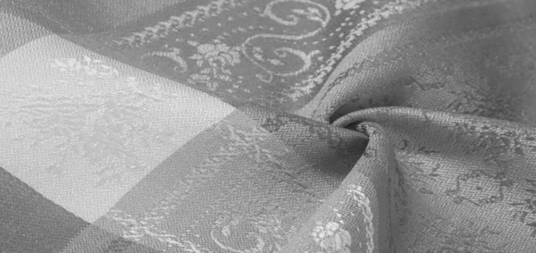 Černá Bílá Hedvábná Tkanina Abstraktní Textura Černobílého Hedvábí Pozadí Detailní — Stock fotografie