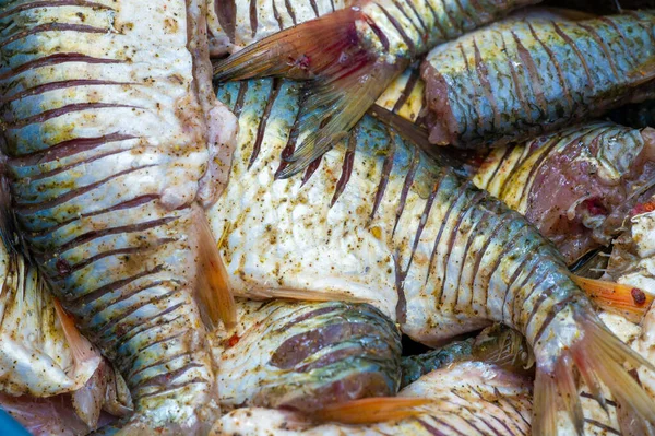 Pescado Está Listo Para Comer Trata Vertebrados Acuáticos Sangre Fría —  Fotos de Stock