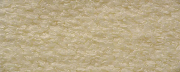 Шерсть Білого Блідо Жовтого Кольору Імітація Каракулської Шкіри Ягняти Відома — стокове фото