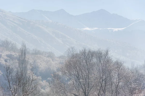 Dağlar Kış Biraz Önyargılı Olabilirim Ama Kışın Dağlardan Daha Romantik — Stok fotoğraf