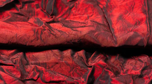 Red Fabric Rich Texture Nice Rough Hand Combined Its Own — Stock Photo, Image