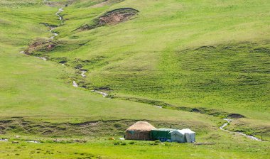 Dağlarda yaz. Yurt dağlık bölgede. Doğaya ne kadar yakınsan, aptallardan o kadar uzaksındır.
