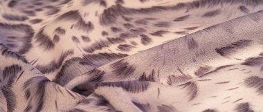 Afrika tarzı kahverengi ipek kumaş. Tasarımcı, doku deseni, arkaplan koleksiyonu.