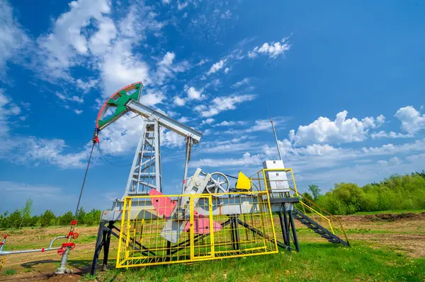 Pumping jacks are used in onshore oil wells with low productivity. They provide the mechanical power to operate the piston pump. Common in oil-rich regions around the world