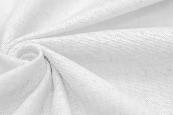 Kain Linen Putih Memiliki Tampilan Yang Garing Dan Bersih Terbuat Stok Foto Bebas Royalti