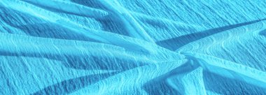 Doku, arkaplan, desen, koleksiyon, buruşuk ipek mavi kumaş.