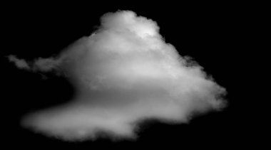 Siyah arkaplanda beyaz bulutlar var. Tasarımcı için malzeme