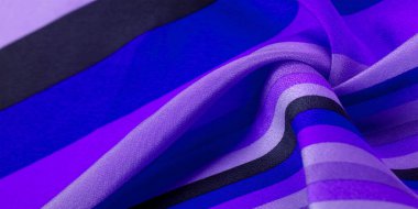 İpek kumaş, çizgili kumaş, mavi siyah çizgiler, zarif tasarım. Hassas ipek kumaş. Yüksek çözünürlüklü doku, kalıp, arkaplan, koleksiyon