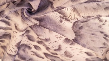 Afrika tarzı kahverengi ipek kumaş. Tasarımcı, doku deseni, arkaplan koleksiyonu.