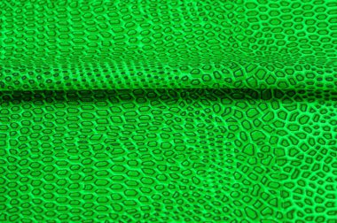 Yeşil ipek kumaş, hayvan derisi Afrika teması. Tüm projeler stüdyomuzda kumaş fotoğrafçılığı ve son ürünlerinin kullanımı hakkında derin bilgisi olan tasarımcılar tarafından geliştirilmiştir..