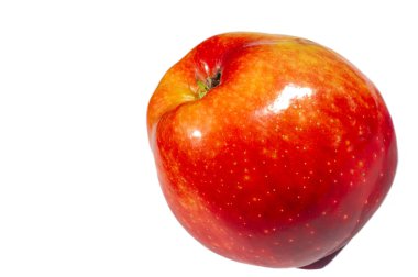 Beyaz arka planda elma. Pectin, quercetin, prosiyanidin ve C vitamini içerirler. Bunlar kanser ve hastalıkların önlenmesinde faydalıdır..