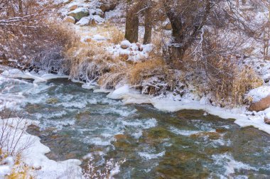 Nehir kışın donar. Kışın nehir gerçek bir harikalar diyarına dönüşür. Büyüsünü hiç yaşamadıysanız, şimdi tam zamanı..