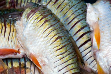 Balık yemek için hazır. Balık yüksek kaliteli protein ve diğer temel besinleri içerir ve sağlıklı bir diyetin önemli bir parçasıdır..