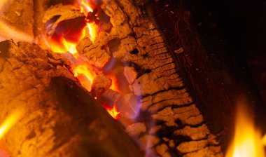 Şöminede yangın var. Yaşlanmış ahşap harika kokuyor, eğer onu yakacaksanız, dumanlı, misk kokulu odunları seçin. Çevreye olan sevginizi göstermek için fırınlanmış kütükleri kullanın.