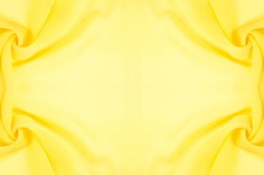 arkaplansız doku - sarı ipek. Soluk sarı renkli birinci sınıf ipek organza fevkalade bir kumaştır, hem kendi başına güzeldir hem de vurgu açısından bir aksesuardır..