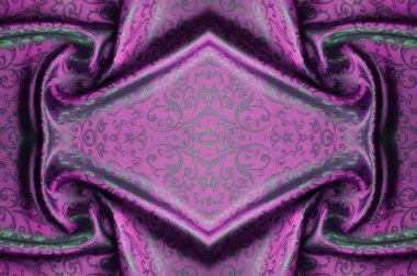 Kusursuz bir doku. İpek kumaş. Pembe-yeşil gözlükler. Projene bu ipek kumaşla su sıçrat. Değişik boyutlardaki desenler çift çizgiler arasında değişmektedir.