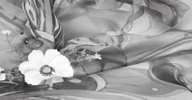 Kusursuz. Kumaşın siyah ve beyaz renkleri flora ve fauna ile işlenmiş. Elbisemi seviyorum. Paramı görebiliyorum. Dolabımda asılı duruyor.