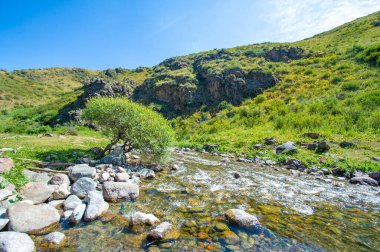 Nehrin kayalık kanyon boyunca akan sakin akışı büyüleyici bir tablo oluşturur. Doğanın güzelliği arka planda beliren dağlarla birlikte tam olarak sergileniyor. Huzuru hisset