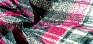 İskoç kumaş külot, siyah kırmızı beyaz kumaş renkleri, kareli desen, arkaplan dokusu, desen