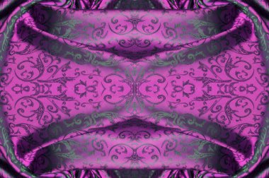 Kusursuz bir doku. İpek kumaş. Pembe-yeşil gözlükler. Projene bu ipek kumaşla su sıçrat. Değişik boyutlardaki desenler çift çizgiler arasında değişmektedir.