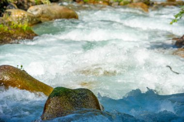 Kendinizi bu büyüleyici dağ akıntısıyla doğanın senfonisine daldırın. Şelale gibi akan su, insanı huzur veren bir vahaya götüren yatıştırıcı bir melodi yaratır..