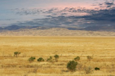 Steppe, Prairie, kendini çölün büyüleyici dinginliğine daya, nefes kesici dağlarla çevrili. Keşfedilmeyi bekleyen gizli bir mücevher! Çöl Mutluluğu Dağı Kaçışı