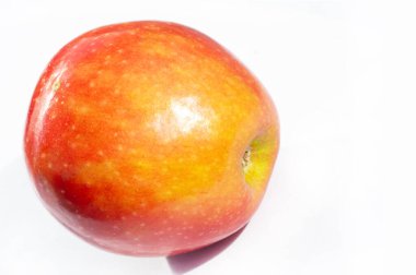 Beyaz arka planda elma. Elma ağacı - gerçek güzelliğin bir örneği