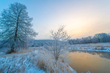 Sihirli bir kış harikalar diyarına hayat vermek. Güneş doğarken donmuş nehrin nefes kesici güzelliğine tanık olun. Kendinizi garip bir kış macerasına daldırın Donmuş Şafağın sihrine daldırın